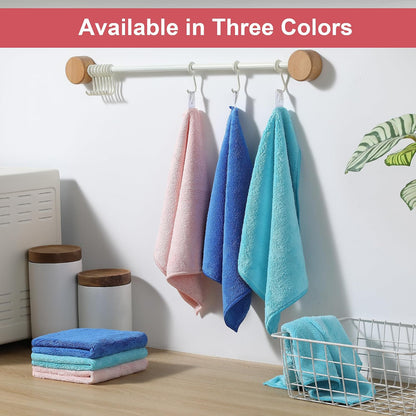 18 Pack Microfiber Cleaning Cloth, Kitchen Towels for Dish Drying Washing, Absorbent Streak Free Lint Free Rags for Cleaning, Reusable and Washable Towels - 10" x 10"