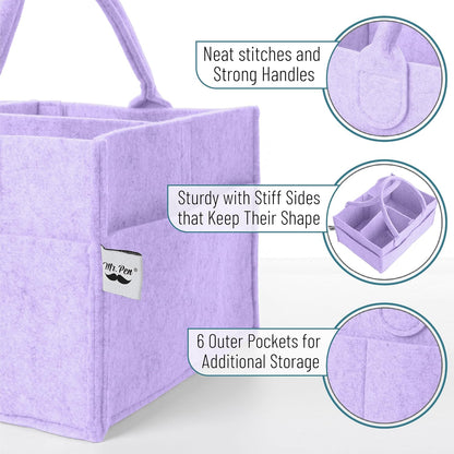Baby Diaper Caddy Organizer, Gray, Medium