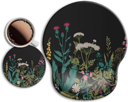 Ergonomic Mouse Pad with Wrist Rest Support,Gel Mouse Pads for Desk - Colors A