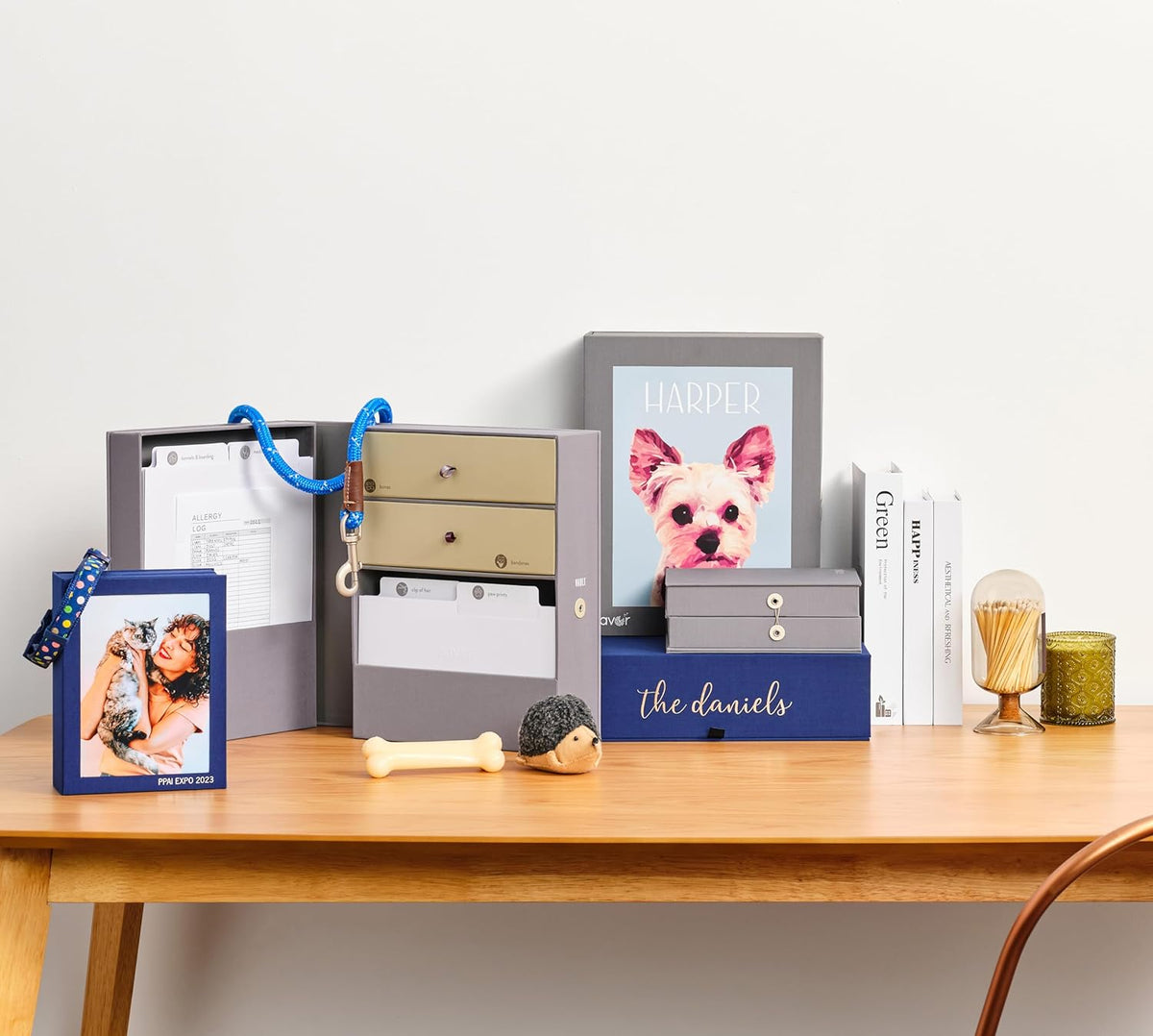 Savor | All-in-One Desk Organizer | Blue – Keep Desk, Office, and Home Organized All-in-One Storage System for Important Files, Documents, Stationery, and Office Supplies