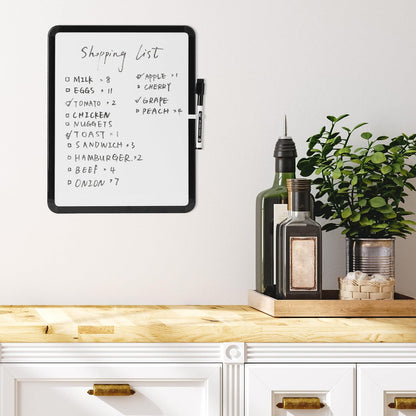Dry Erase Board, 14” x 11”, White Frame