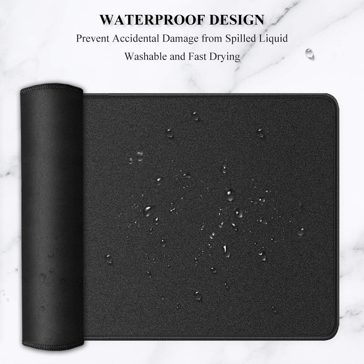 Auhoahsil Desk Mat, Ultra Large Mouse Pad, XXL Gaming Mousepad, Green Tropical Leaves Deskpad, Big Extended Full Size Mouse Pad, Desktop Desk Matt for Keyboard, Laptop & Computer, 35.5 x 15.7 in - Colors A