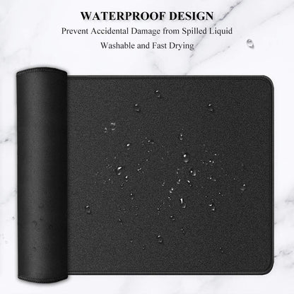 Auhoahsil Desk Mat, Ultra Large Mouse Pad, XXL Gaming Mousepad, Green Tropical Leaves Deskpad, Big Extended Full Size Mouse Pad, Desktop Desk Matt for Keyboard, Laptop & Computer, 35.5 x 15.7 in - Colors A