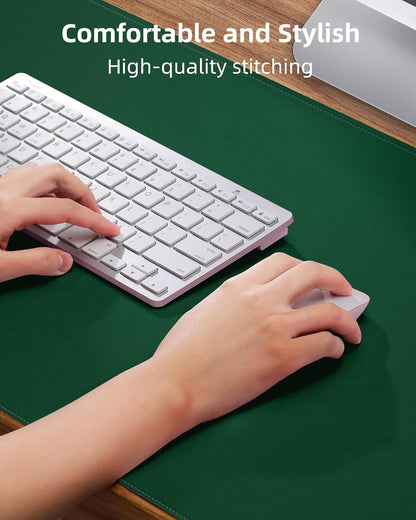 AFIING Large Desk Mat 55" x 24" - PU Leather Desk Pad Protector, Waterproof Non-Slip Extended Mouse Pad for Office Desk, Keyboard, Laptop and Home Workspace (Black)