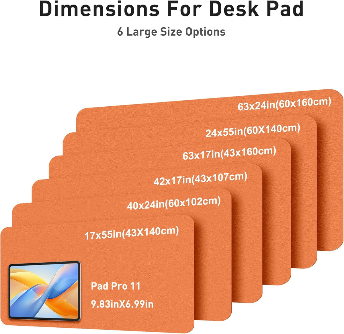 Aothia Leather Office Desk Pad Protector, Non-Slip PU Leather Desk Blotter, Waterproof Laptop Writing Mouse Pad for Office and Home, Black, 31.5" x 15.7" - Colors A