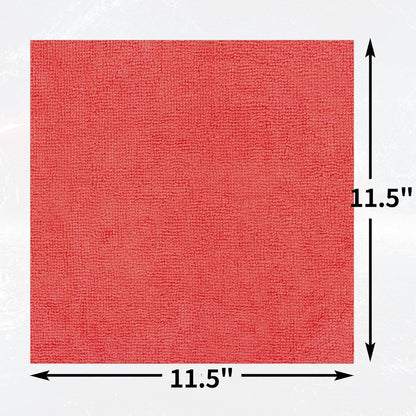 Microfiber Cleaning Cloth, Cleaning Rags Microfiber Towel Bulk Absorbent Lint-Free Wash Cloths, All-Purpose Shop Towels for Cars, Automotive, Garage, Home & Kitchen 11.5"*11.5"