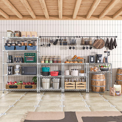 M MZG 450 lbs Steel Storage Shelving 3-Tier Utility Shelving Unit Steel Organizer Wire Rack for Home,Kitchen,Office (11.8" D x 17.7" W x 26.3" H) - Colors A