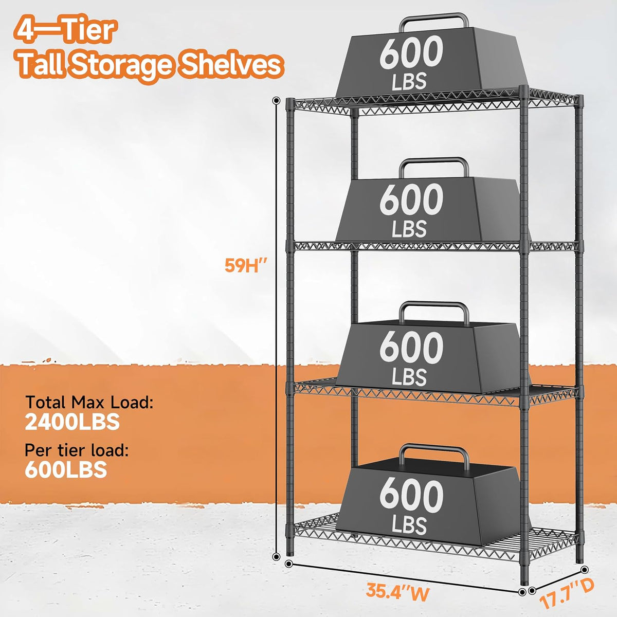M MZG 450 lbs Steel Storage Shelving 3-Tier Utility Shelving Unit Steel Organizer Wire Rack for Home,Kitchen,Office (11.8" D x 17.7" W x 26.3" H) - Colors A
