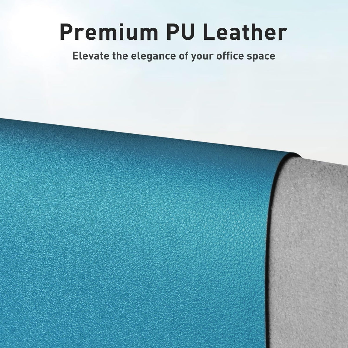 Aothia Leather Office Desk Pad Protector, Non-Slip PU Leather Desk Blotter, Waterproof Laptop Writing Mouse Pad for Office and Home, Black, 31.5" x 15.7" - Colors B