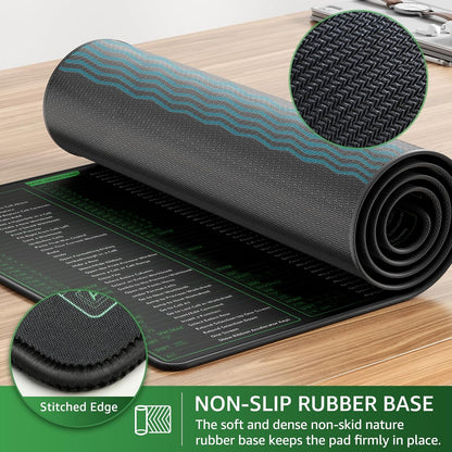 KTRIO Large Gaming Mouse Pad Desk Mat for Gamer, 31.5" x 11.8", Black, XL | Extended Size Design, Superior Micro-Weave Cloth, Non-Slip Rubber Base, Durable Stitched Edges, Water-Resistant Coating