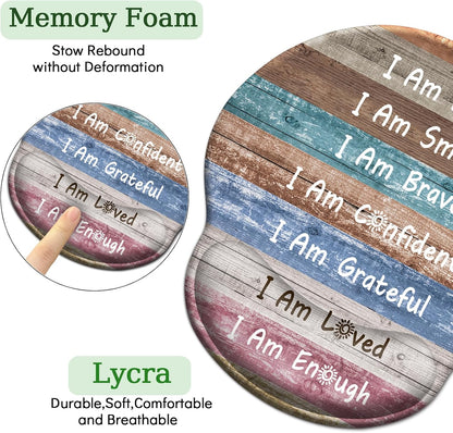 Funny Ergonomic Mouse Pad with Wrist Rest, Cat Desk Decor Gifts - Colors A