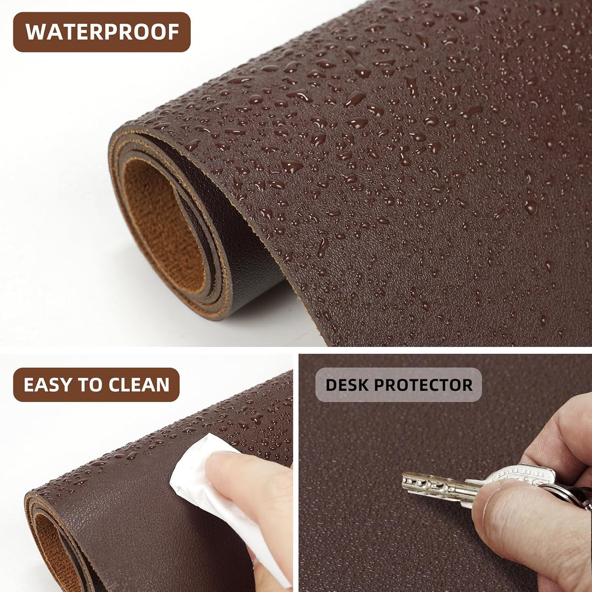 Large Desk Mat, 47" x 17", Black