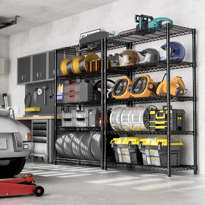 M MZG 450 lbs Steel Storage Shelving 3-Tier Utility Shelving Unit Steel Organizer Wire Rack for Home,Kitchen,Office (11.8" D x 17.7" W x 26.3" H) - Colors A