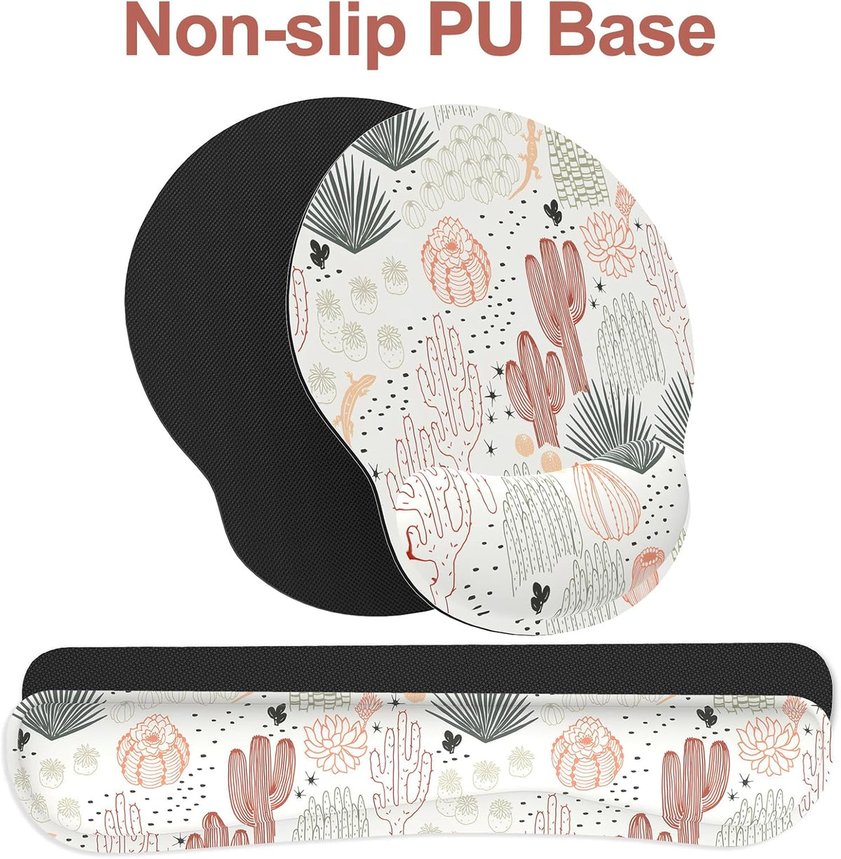 Ergonomic Mouse Pad with Wrist Rest and Keyboard Wrist Rest, Mousepad