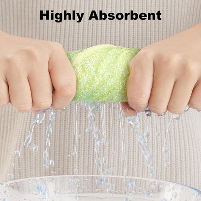 18 Pack Microfiber Cleaning Cloth, Kitchen Towels for Dish Drying Washing, Absorbent Streak Free Lint Free Rags for Cleaning, Reusable and Washable Towels - 10" x 10"