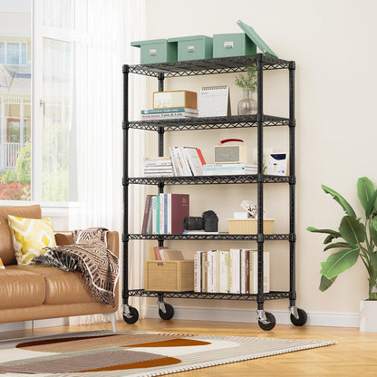 M MZG 450 lbs Steel Storage Shelving 3-Tier Utility Shelving Unit Steel Organizer Wire Rack for Home,Kitchen,Office (11.8" D x 17.7" W x 26.3" H) - Colors B