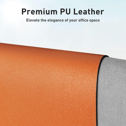 Aothia Leather Office Desk Pad Protector, Non-Slip PU Leather Desk Blotter, Waterproof Laptop Writing Mouse Pad for Office and Home, Black, 31.5" x 15.7" - Colors A