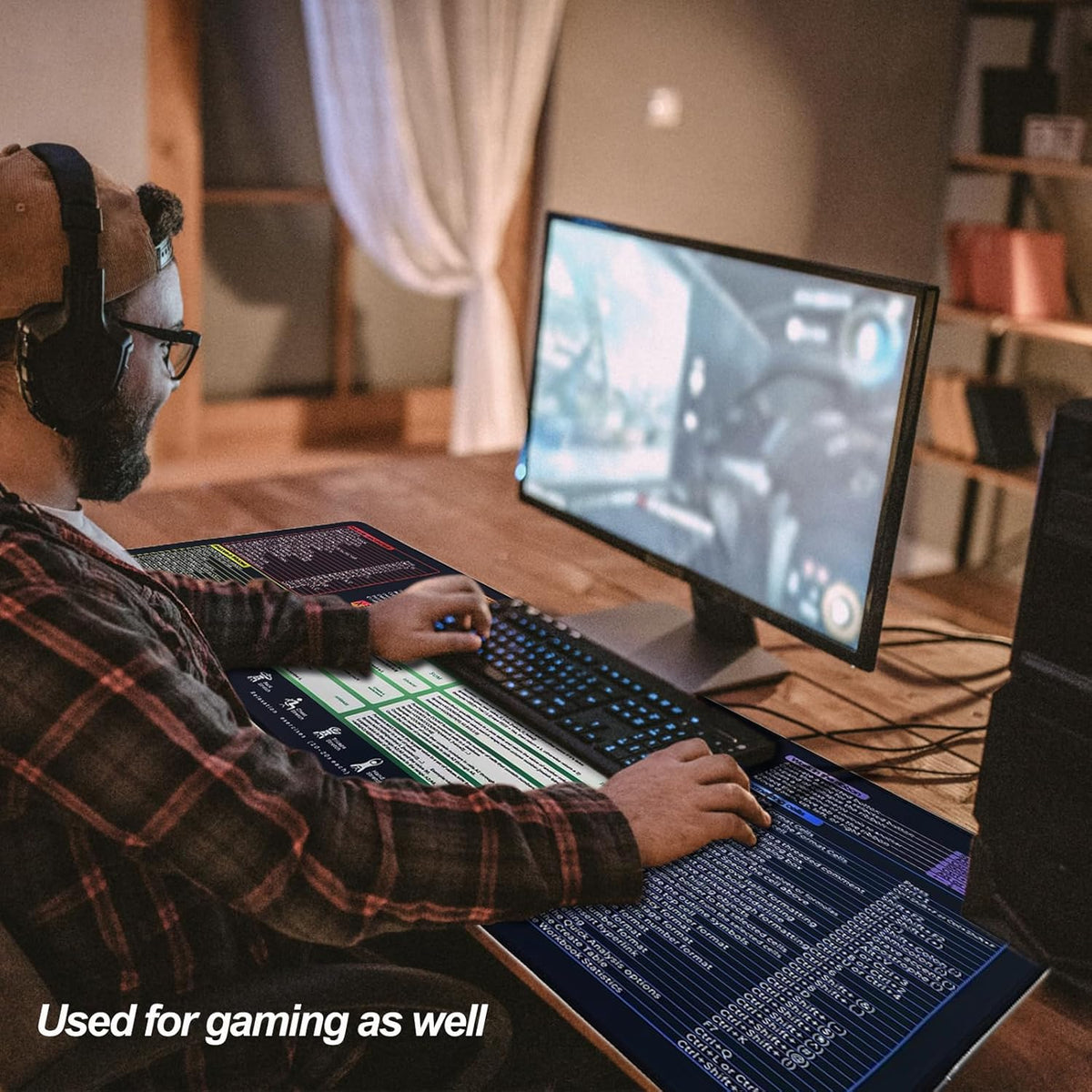 XXL Professional Large Mouse Pad & Computer Game Mouse Mat (35.4x15.7x0.1IN, Map) (90 * 40 Map)