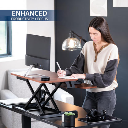 Black 32 in Standing Desk Converter, DESK-V000K