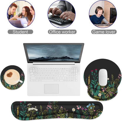 Ergonomic Mouse Pad with Wrist Rest and Keyboard Wrist Rest, Mousepad
