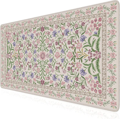 iCasso Desk Mat for Keyboard and Mouse, Large Mouse Pad, Desk Pad Mat, Anti-Slip Big Mousepad with Stitched Edges for Computer Desktop(Deep Green)