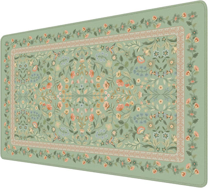 iCasso Desk Mat for Keyboard and Mouse, Large Mouse Pad, Desk Pad Mat, Anti-Slip Big Mousepad with Stitched Edges for Computer Desktop(Deep Green)
