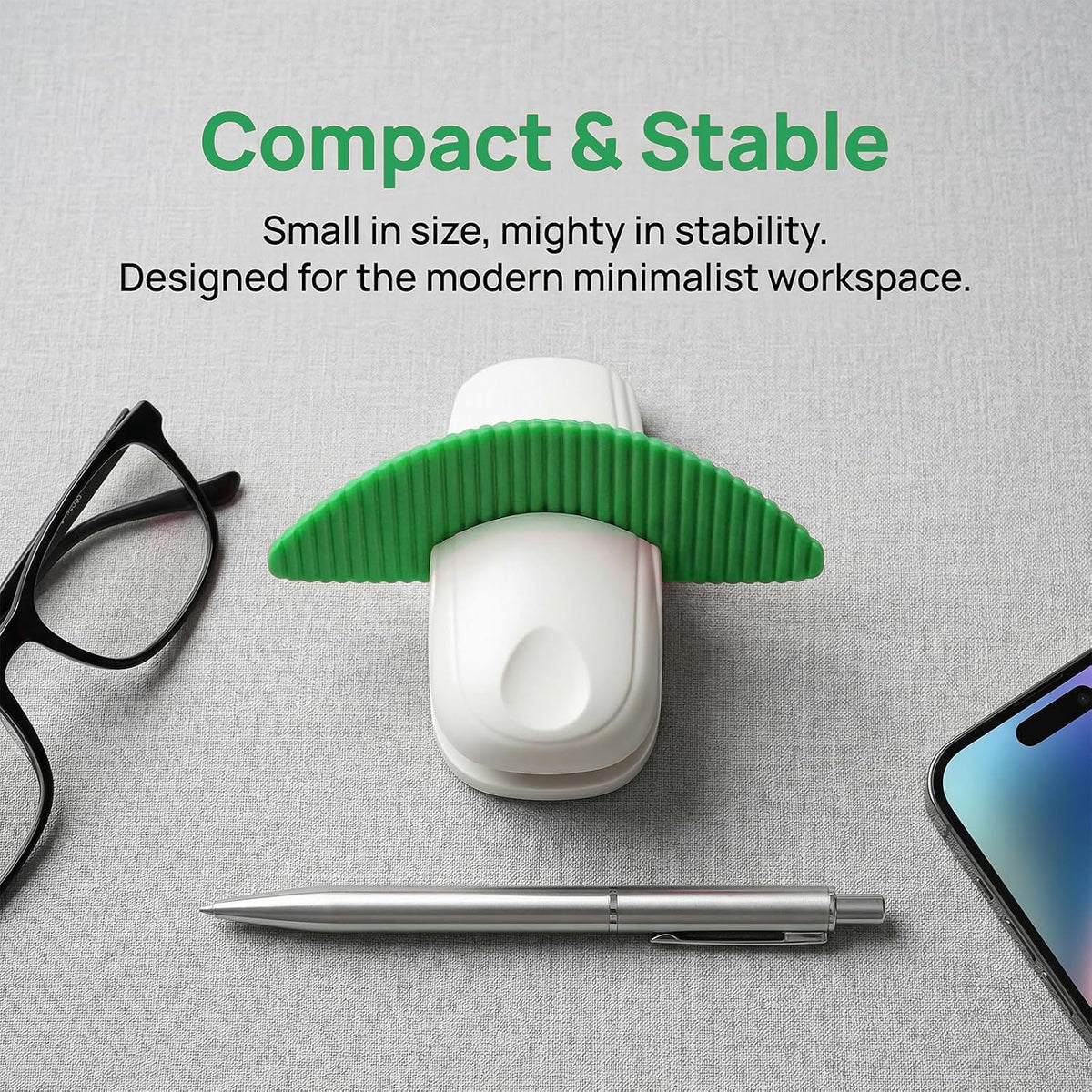 Paper Holder for Typing, White Typing Stand Document Holder with Weighted Base and Clip, Compact Paper Stand for Desk When Typing, Copy Holder for Notes, Forms and Office Work
