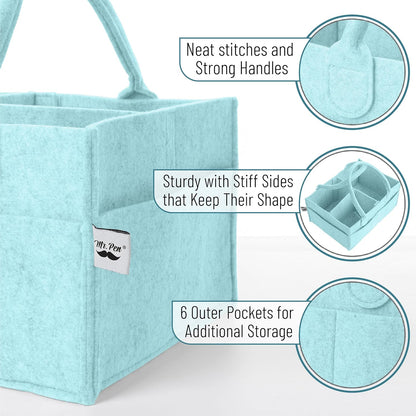 Baby Diaper Caddy Organizer, Gray, Medium