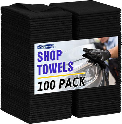 Microfiber Cleaning Cloth, Cleaning Rags Microfiber Towel Bulk Absorbent Lint-Free Wash Cloths, All-Purpose Shop Towels for Cars, Automotive, Garage, Home & Kitchen 11.5"*11.5"