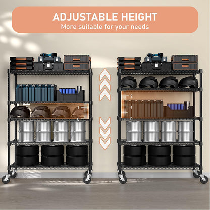 M MZG 450 lbs Steel Storage Shelving 3-Tier Utility Shelving Unit Steel Organizer Wire Rack for Home,Kitchen,Office (11.8" D x 17.7" W x 26.3" H) - Colors A