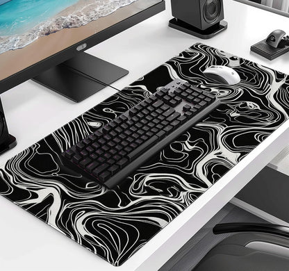 Retro American Flag XL Gaming Mouse Pad with Stitching Edge Laptop Desk Mat