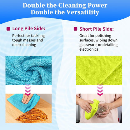 Shop Towels, Pack of 200, Grey Microfiber Cleaning Cloth Bulk, Microfiber Towels for Cars, All-Purpose Absorbent Cleaning Rags, Dust Cloth for Automotive, Mechanic, Garage, 11.5 x 11.5 inch