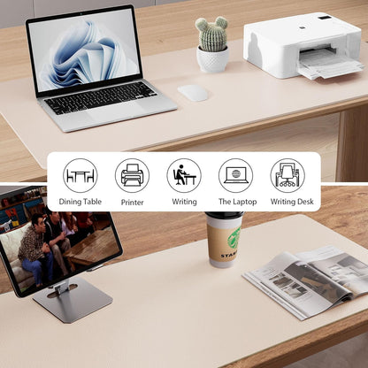 Aothia Leather Office Desk Pad Protector, Non-Slip PU Leather Desk Blotter, Waterproof Laptop Writing Mouse Pad for Office and Home, Black, 31.5" x 15.7" - Colors A
