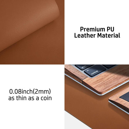 Aothia Leather Office Desk Pad Protector, Non-Slip PU Leather Desk Blotter, Waterproof Laptop Writing Mouse Pad for Office and Home, Black, 31.5" x 15.7" - Colors A