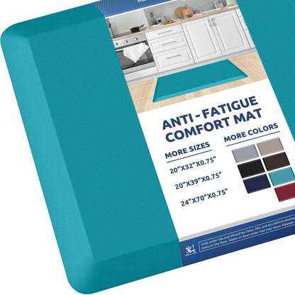 KitchenClouds Kitchen Mat Cushioned Anti Fatigue Rug 17.3"x28" Water Resistant, Non Slip, Standing and Comfort Desk/Floor Mats for House Sink Office (Black)