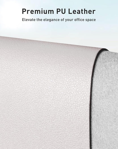 Aothia Leather Office Desk Pad Protector, Non-Slip PU Leather Desk Blotter, Waterproof Laptop Writing Mouse Pad for Office and Home, Black, 31.5" x 15.7" - Colors B