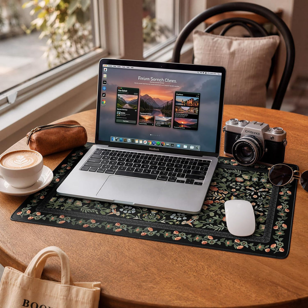 iCasso Desk Mat for Keyboard and Mouse, Large Mouse Pad, Desk Pad Mat, Anti-Slip Big Mousepad with Stitched Edges for Computer Desktop(Deep Green)