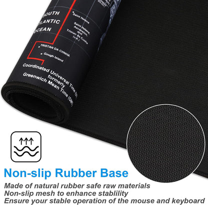 XXL Professional Large Mouse Pad & Computer Game Mouse Mat (35.4x15.7x0.1IN, Map) (90 * 40 Map)