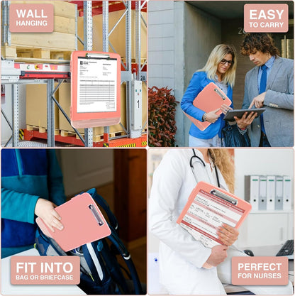 Clipboard with Storage, Clip Board 8.5 x 11 with Pen Holder, High Capacity Plastic Organization Case Box for Letter Legal A4 Size Paper, Nurses Teachers Must Haves, School & Office Supplies