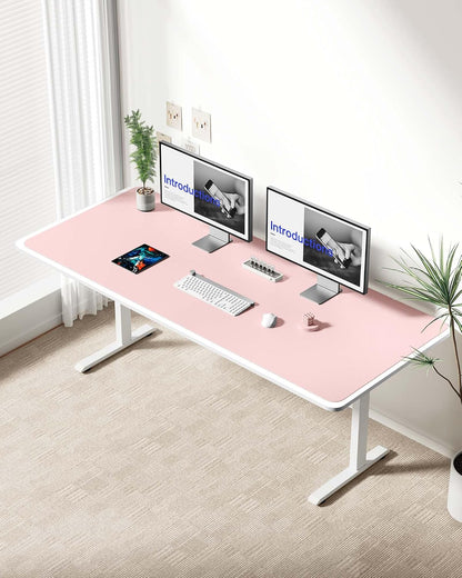 YSAGi Leather Desk Pad Protector, Office Desk Mat, Large Mouse Pad, Non-Slip PU Leather Desk Blotter, Waterproof Laptop Desk Writing Pad for Office and Home (23.6" x 13.8", Eggshell) - Colors A