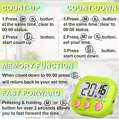 ZILLEEN Classroom Timer for Kids Teachers 2 Pack Digital Timers