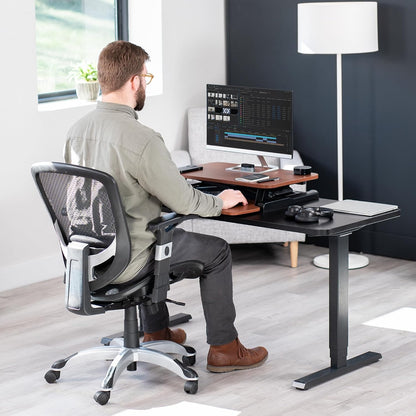 Black 32 in Standing Desk Converter, DESK-V000K