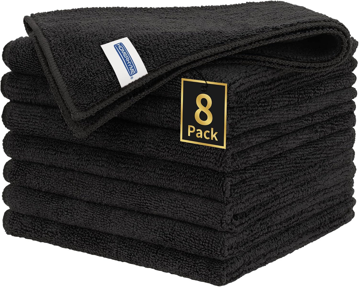 Microfiber Cleaning Cloth, Cleaning Rags Microfiber Towel Bulk Absorbent Lint-Free Wash Cloths, All-Purpose Shop Towels for Cars, Automotive, Garage, Home & Kitchen 11.5"*11.5"