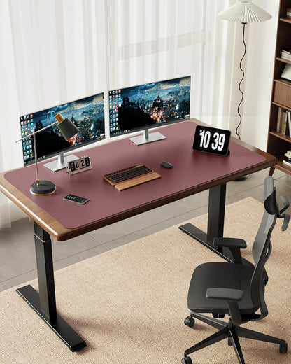 35.4" x 17" Large PU Leather Desk Mat for Keyboard and Mouse - Waterproof Non-Slip Desk Pad Protector for Office, Home, Writing Desk, Black