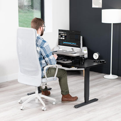 Black 32 in Standing Desk Converter, DESK-V000K