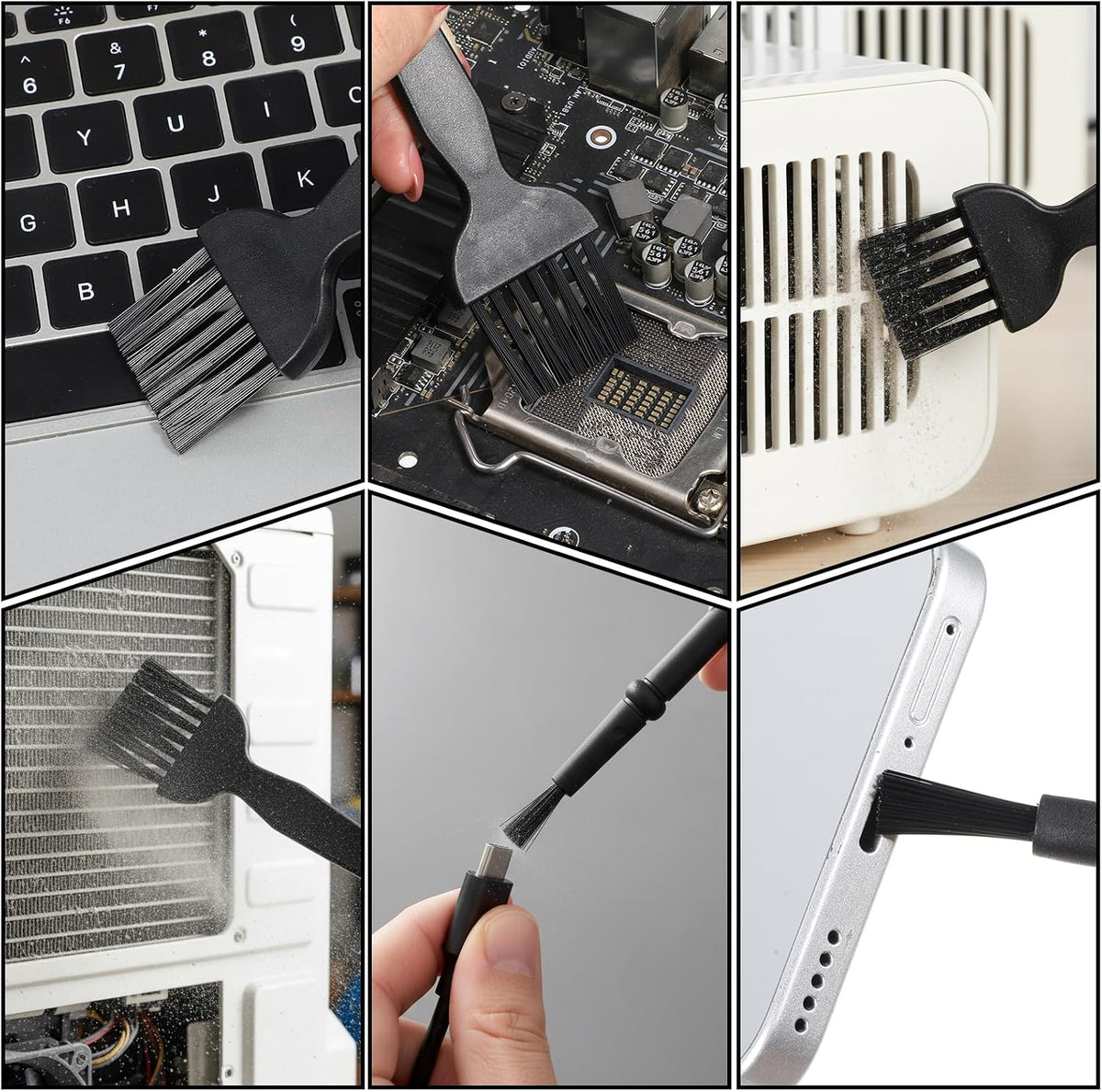 9 Pcs Keyboard Cleaning Brushes Kit Keyboard Brush Anti Static Brush with Keycap Puller & Tweezers Nylon Dust Cleaning Brushes for Computer Laptop Mechanical Keyboards Camera Motherboard Small Space