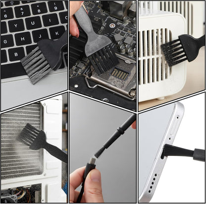 9 Pcs Keyboard Cleaning Brushes Kit Keyboard Brush Anti Static Brush with Keycap Puller & Tweezers Nylon Dust Cleaning Brushes for Computer Laptop Mechanical Keyboards Camera Motherboard Small Space