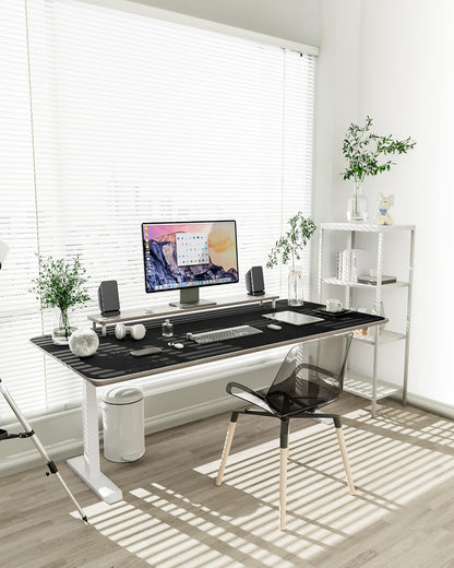 YSAGi Non-Slip Leather Desk Pad, Waterproof Laptop Computer Desk Keyboard Mat, Table Protector Blotter Mat, Large Mouse Pad for Office/Work/Home/Decor(Dark Brown, 31.5" x 15.7")