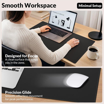 Large Desk Mat, 47" x 17", Black