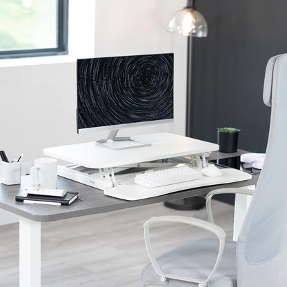 Black 32 in Standing Desk Converter, DESK-V000K